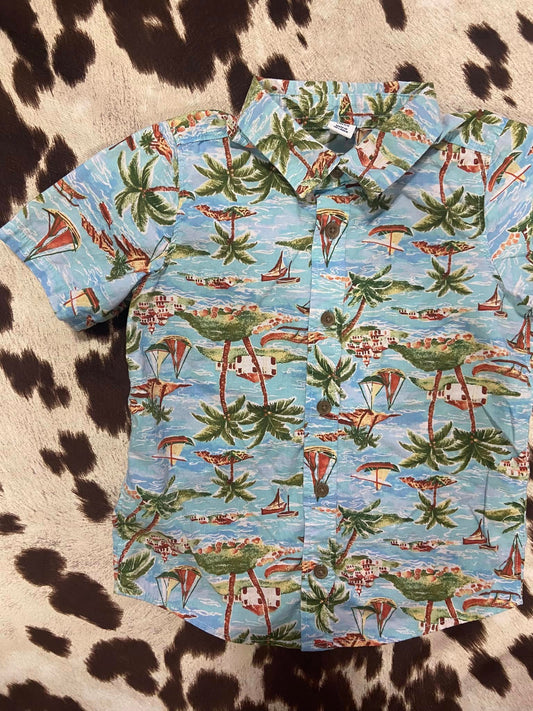 #010225 Old Navy Hawaiian Shirt Size 5T