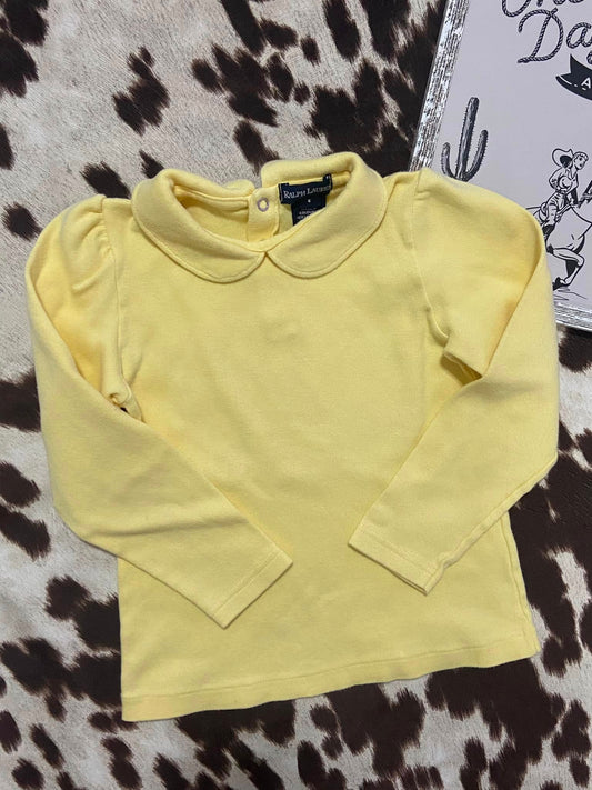 #010225 Ralph Lauren Girls Yellow Top Size 6