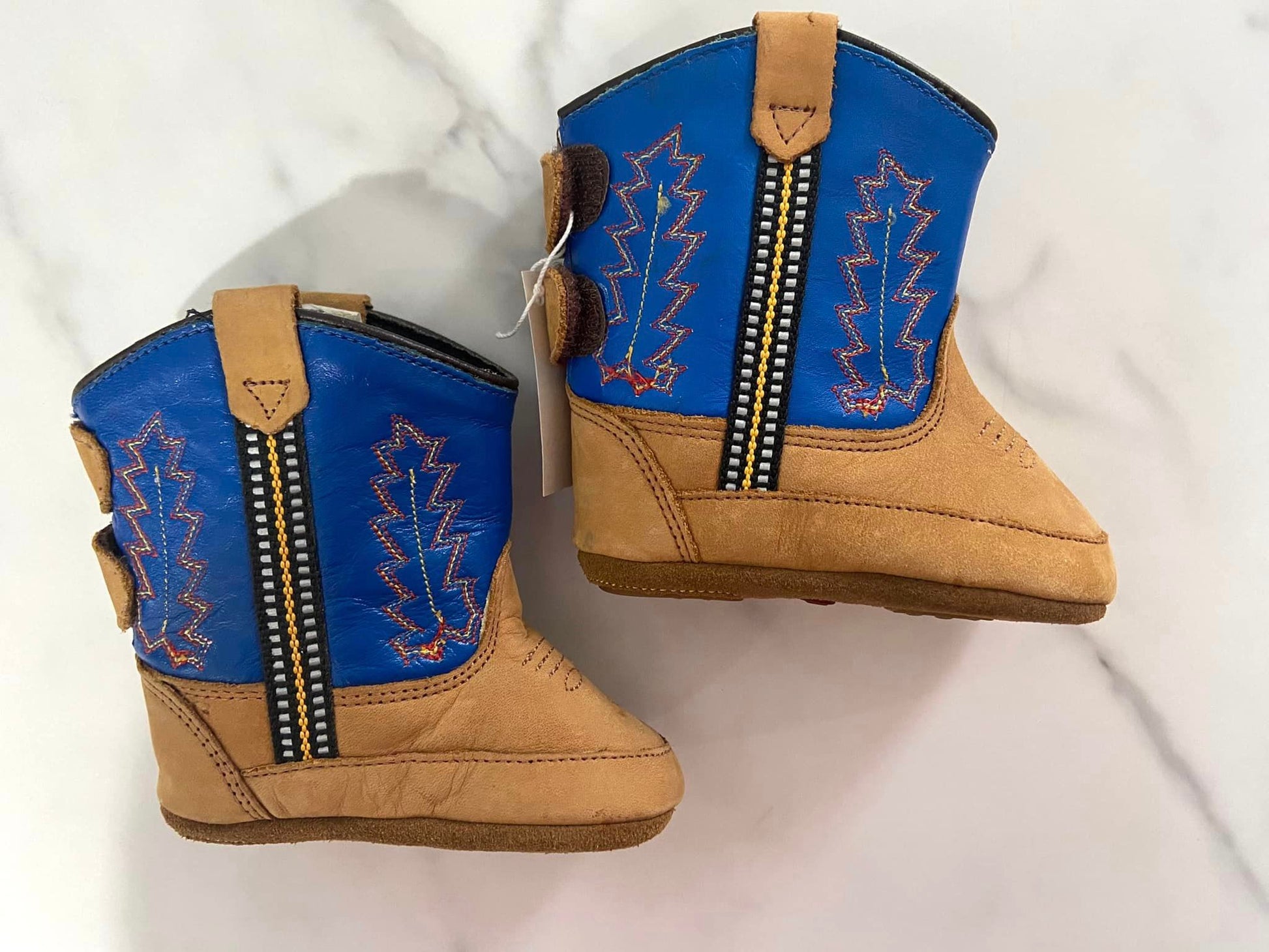 #1214 LW Baby Boots Old West *Used (Blue)