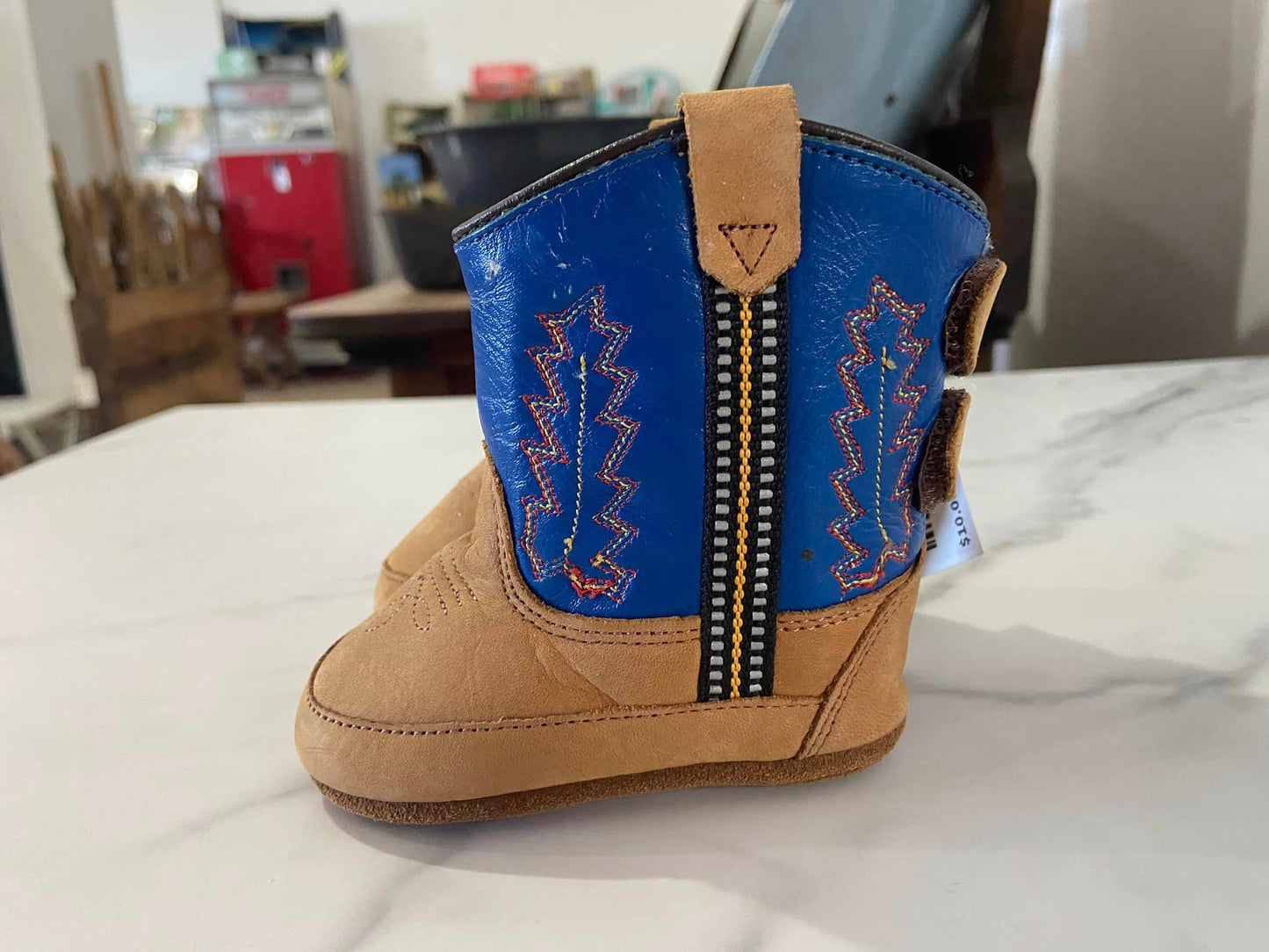 #1214 LW Baby Boots Old West *Used (Blue)