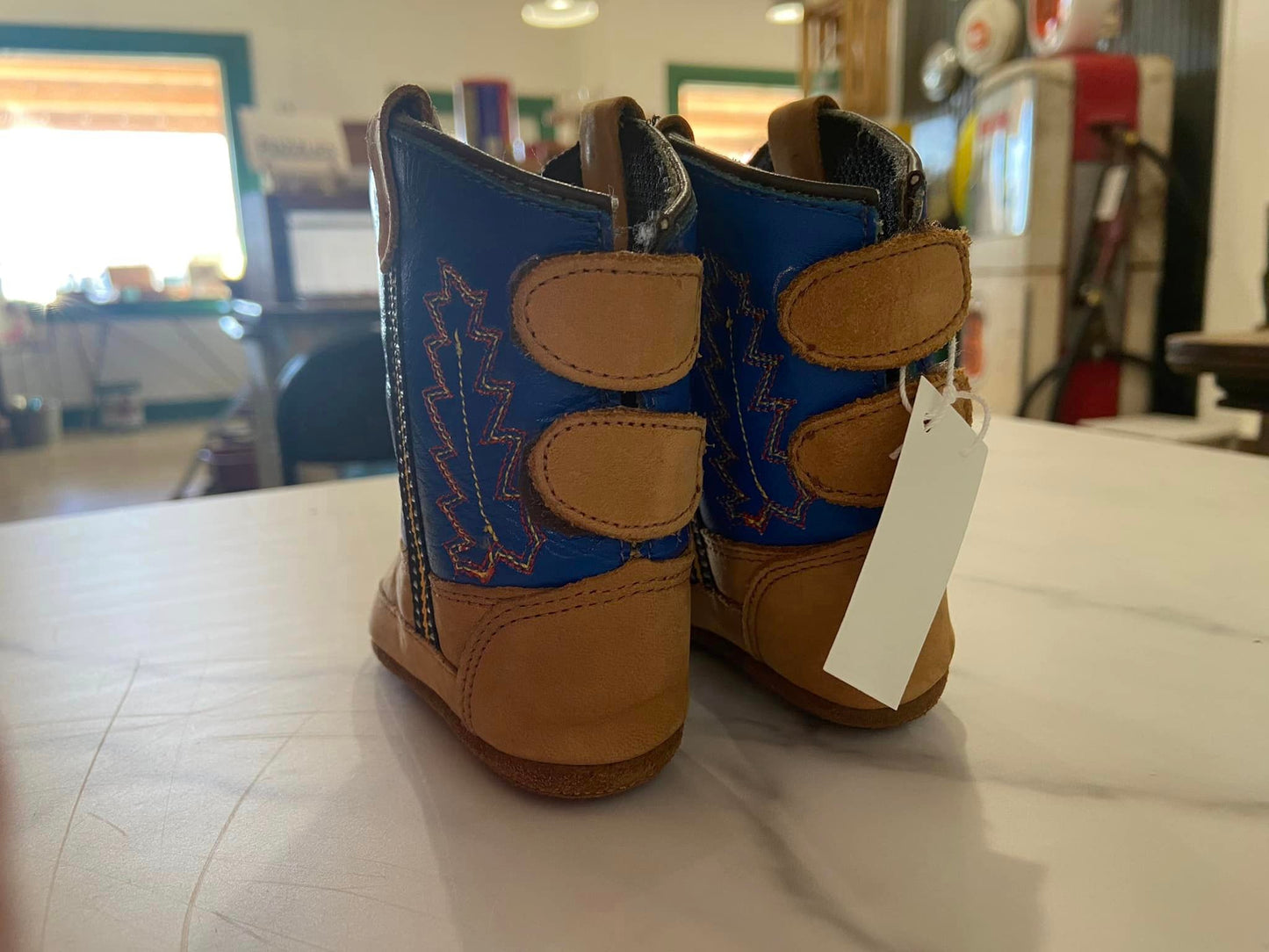 #1214 LW Baby Boots Old West *Used (Blue)