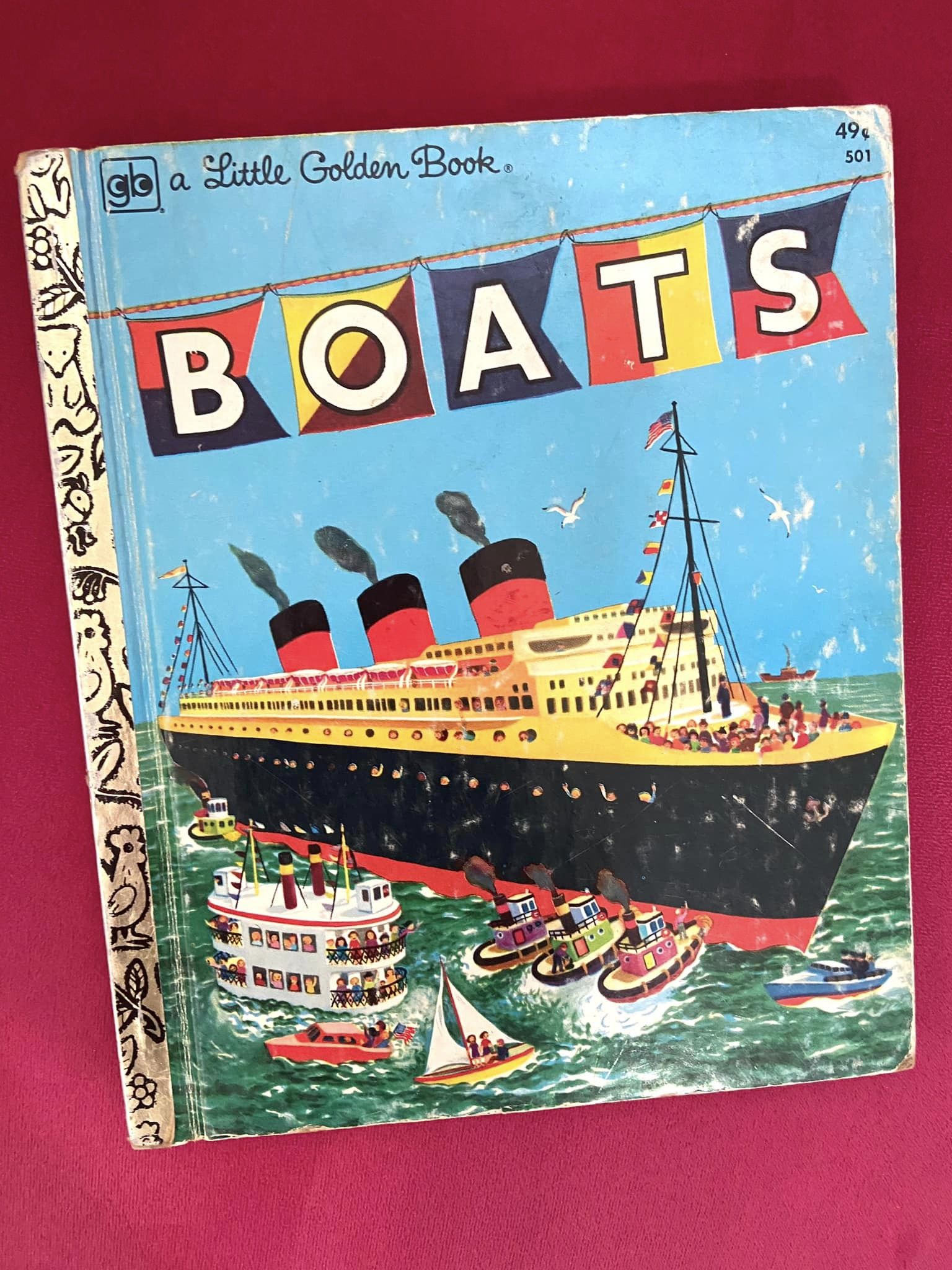 #030124 Little Golden Book Vintage Boats