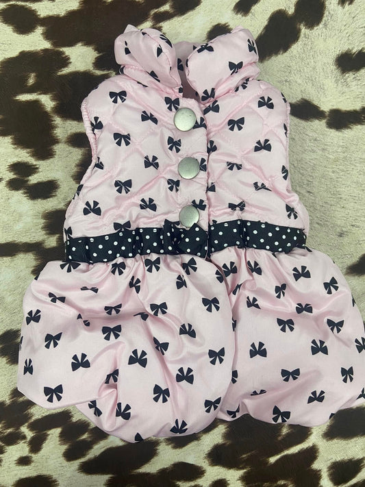 #010325 Pink Bow Vest Size 24M