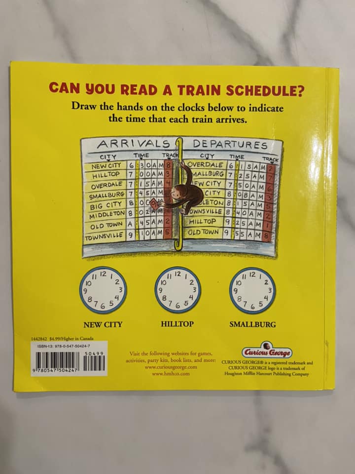 #032224 Curious George Takes A Train Book