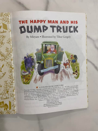 #032224 Little Golden Book, The Happy Man And His Dump Truck