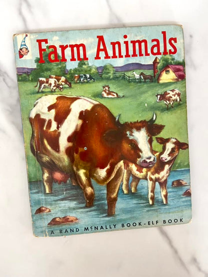 #030124 Farm Animals Vintage Elf Book