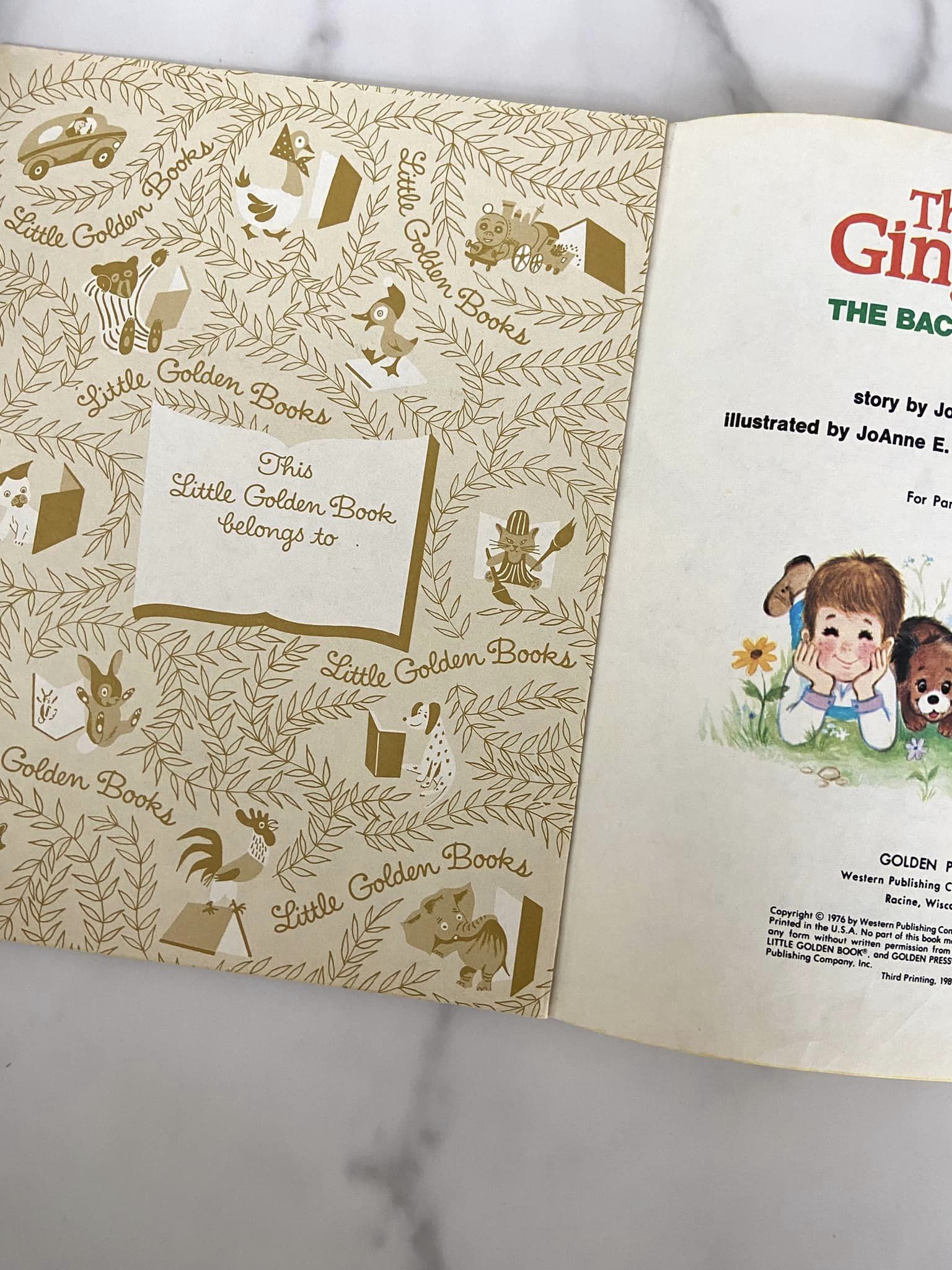 #030124 The Ginghams Backward Picnic Golden Book