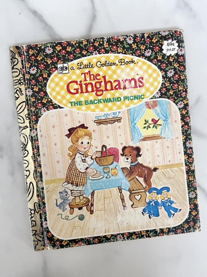 #030124 The Ginghams Backward Picnic Golden Book