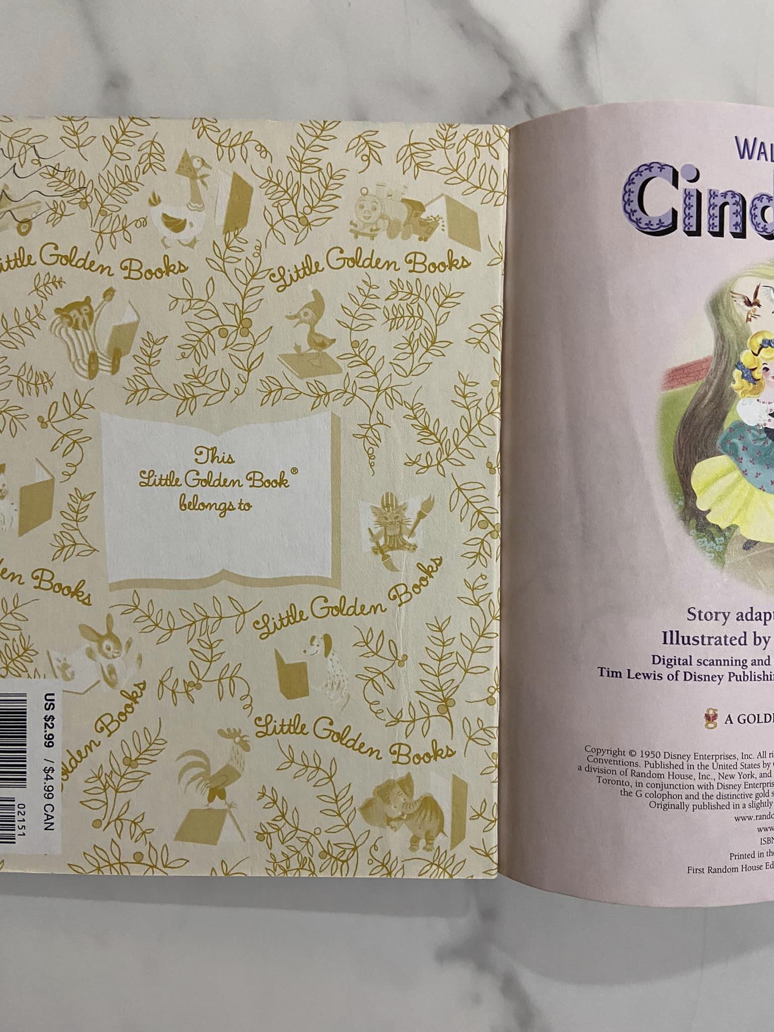 #032224 Walt Disney's Cinderella Little Golden Book