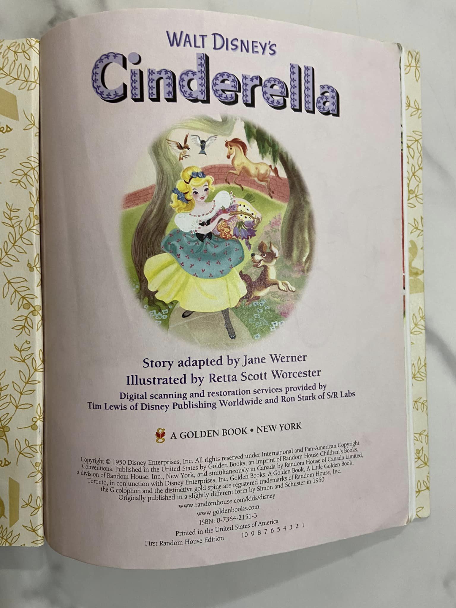 #032224 Walt Disney's Cinderella Little Golden Book