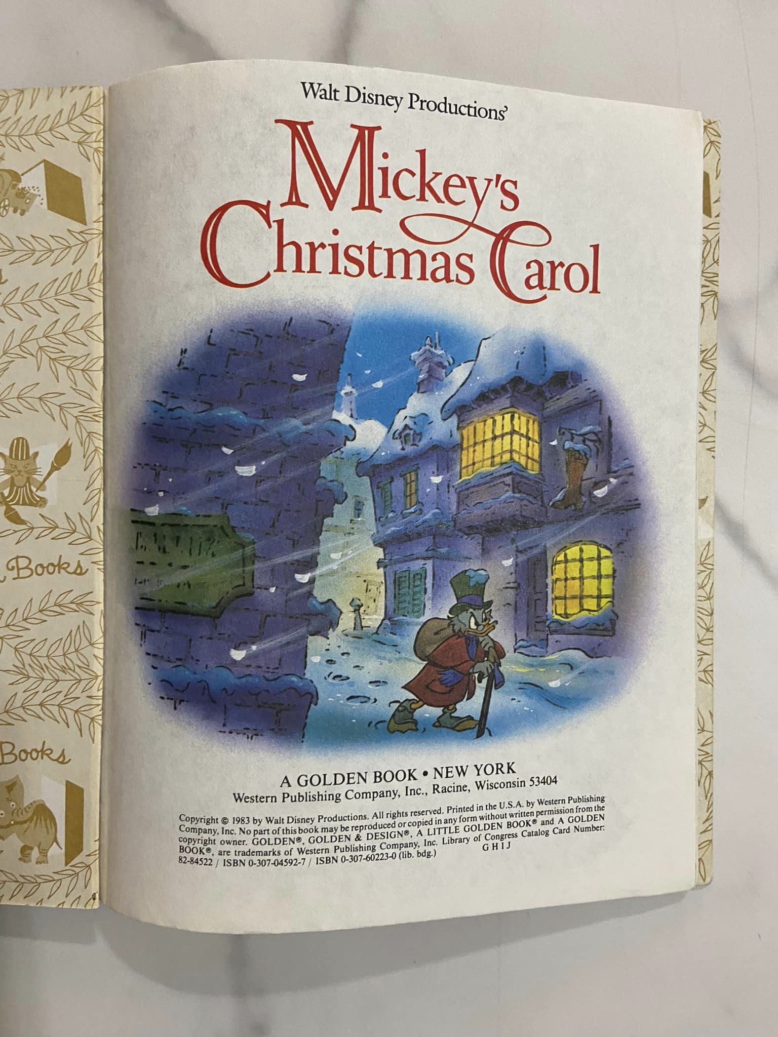 #032224 Mickey's Christmas Carol Little Golden Book