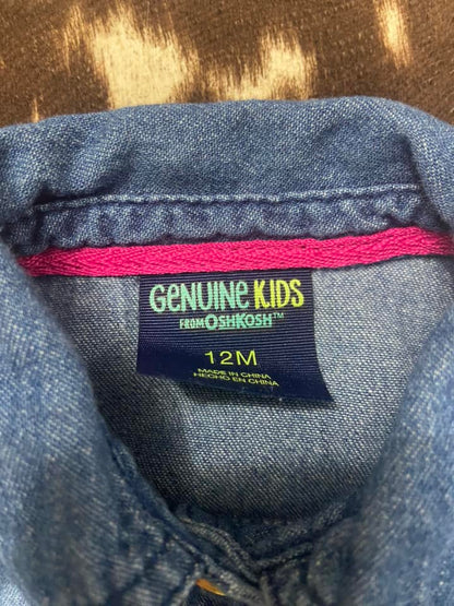 #010325 Genuine Kids By OshKosh Denim Shirt Size 12M