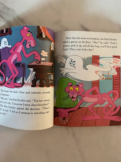 #071924 LW Pink Panther In the Haunted House Little Golden Book