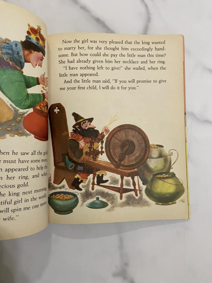 #032224 Little Golden Book Rumpelstiltskin and The Princess and The Pea