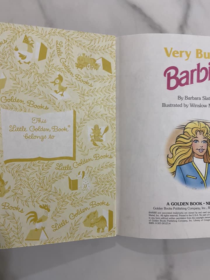 #032224 Very Busy Barbie Little Golden Book