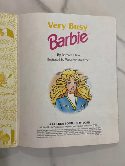 #032224 Very Busy Barbie Little Golden Book