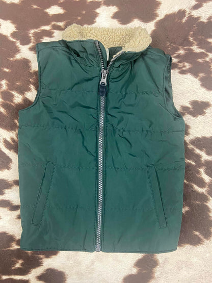 #010425 Carter's Green Vest Size 3T